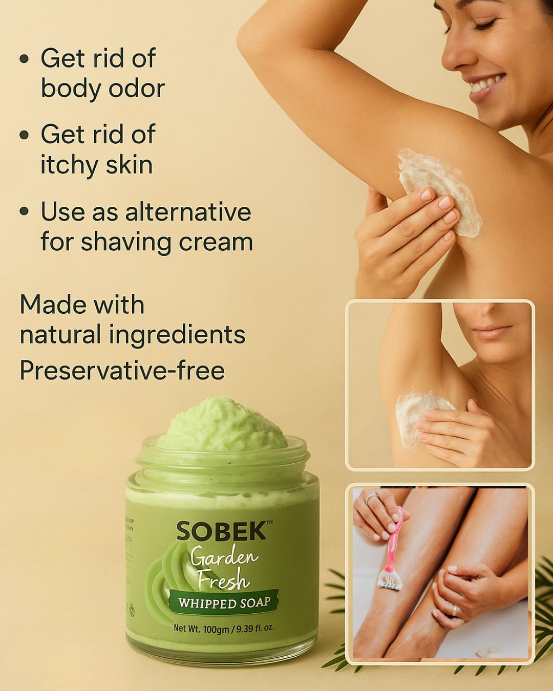Green Garden fresh whipped cream soap