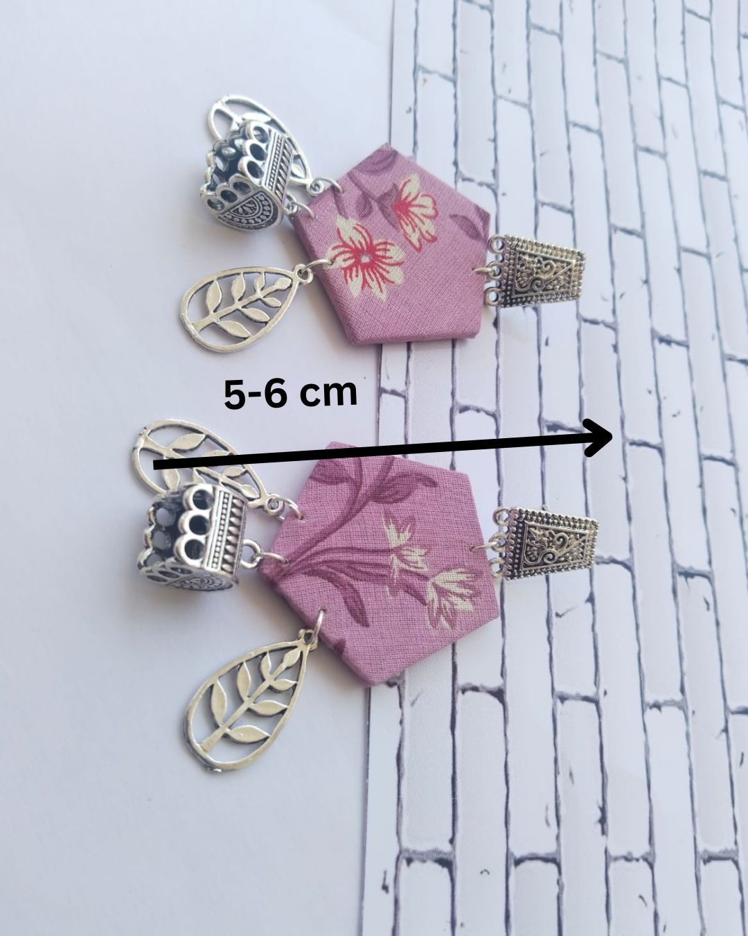 Purple Floral Earrings