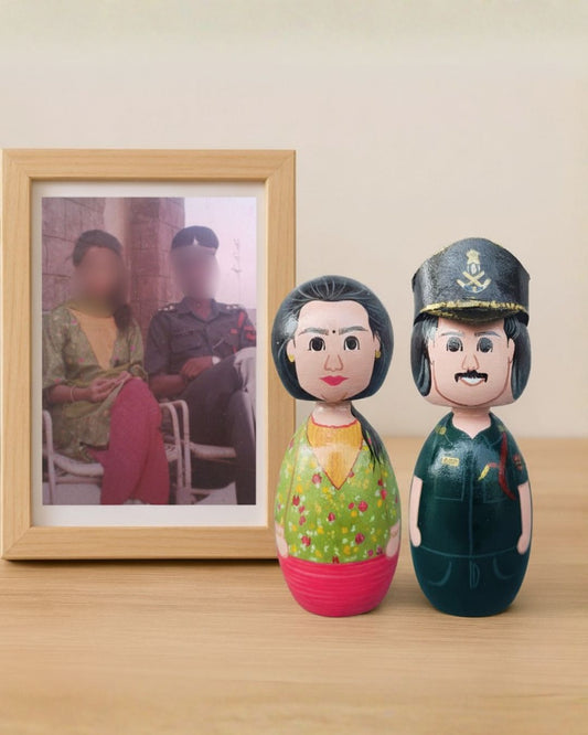 Personalized Replica Wooden Peg Dolls - Corporate