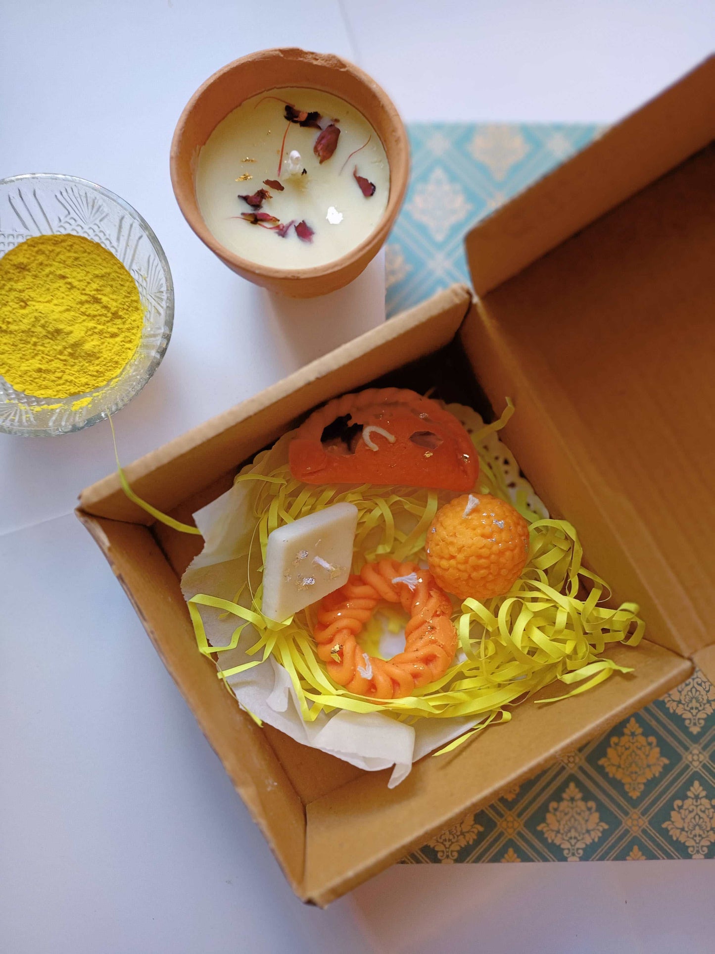 Assorted Mithai Soy Wax Candles Gift set of 4