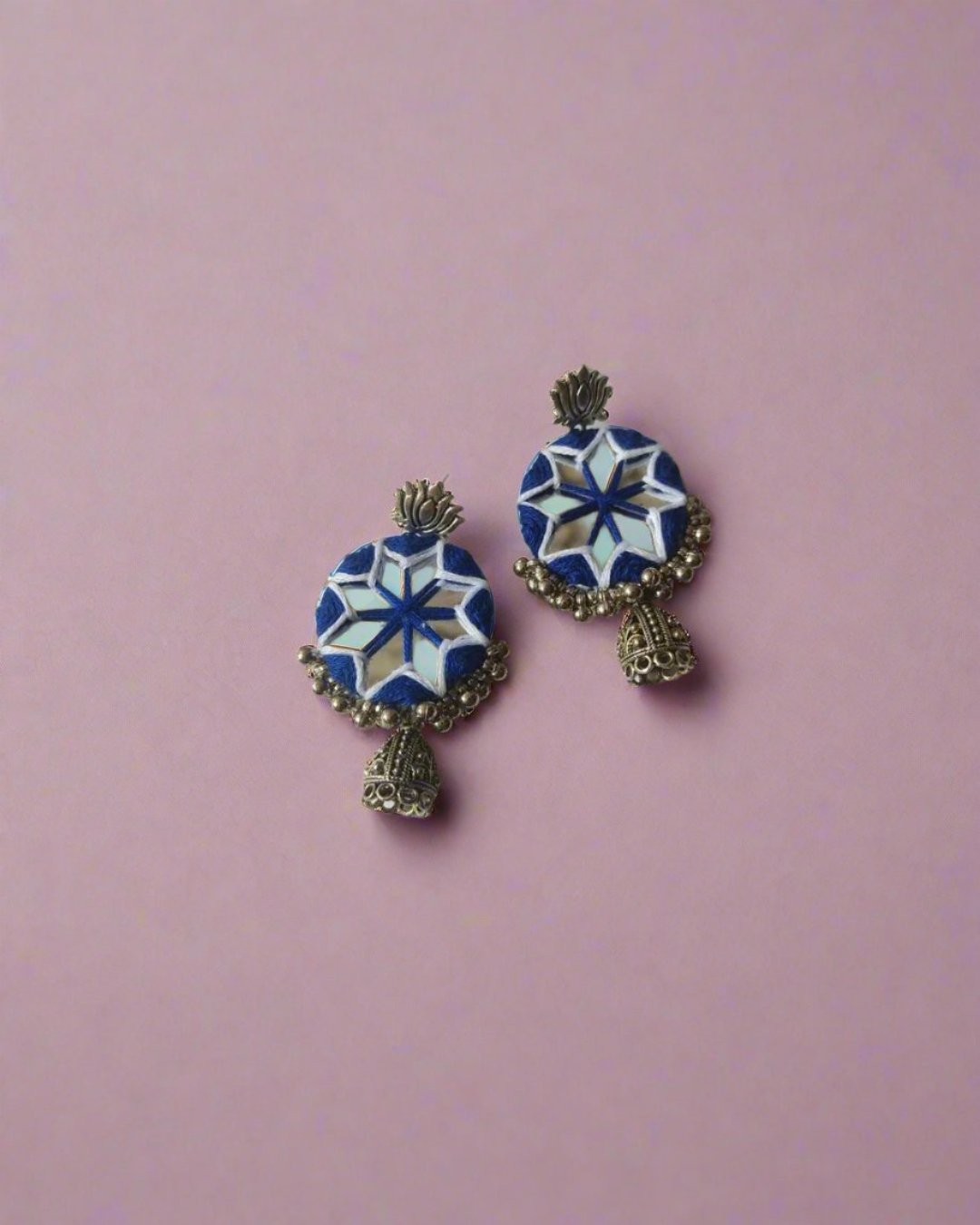 Colorful Thread Crochet jhumka earrings