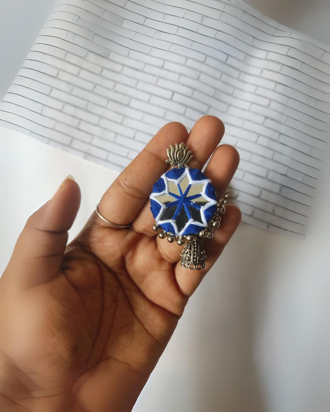 Colorful Thread Crochet jhumka earrings