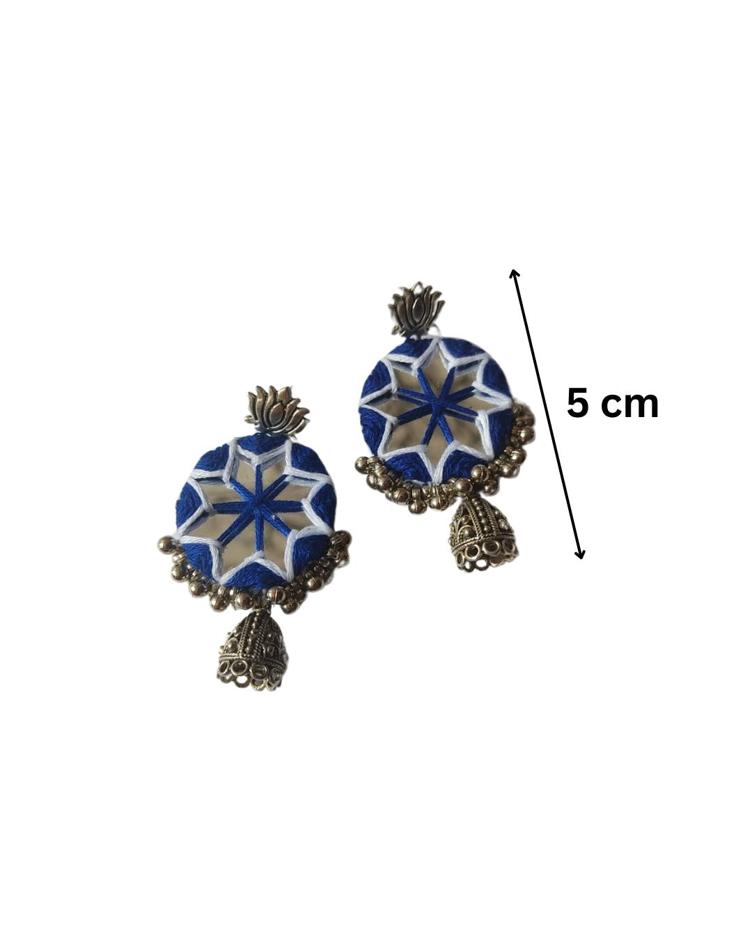 Colorful Thread Crochet jhumka earrings