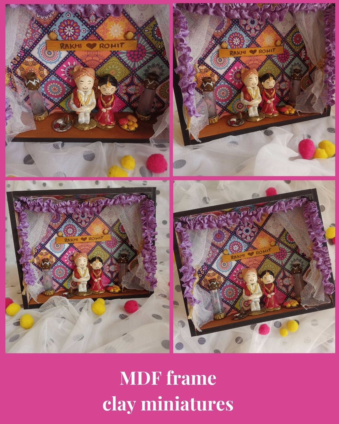 “Mini Shaadi Tales” – Custom Bride & Groom Figurines