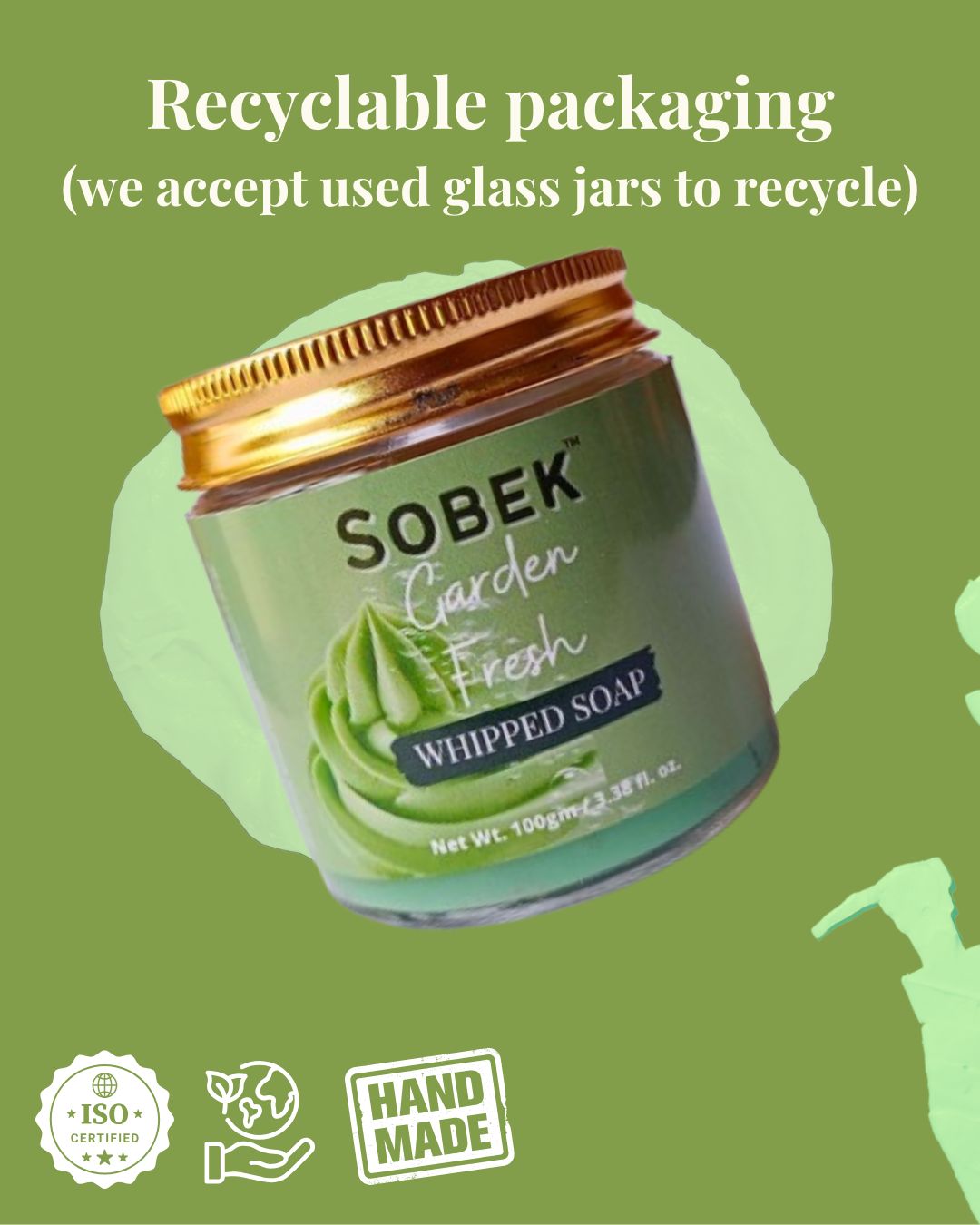 Green Garden fresh whipped cream soap