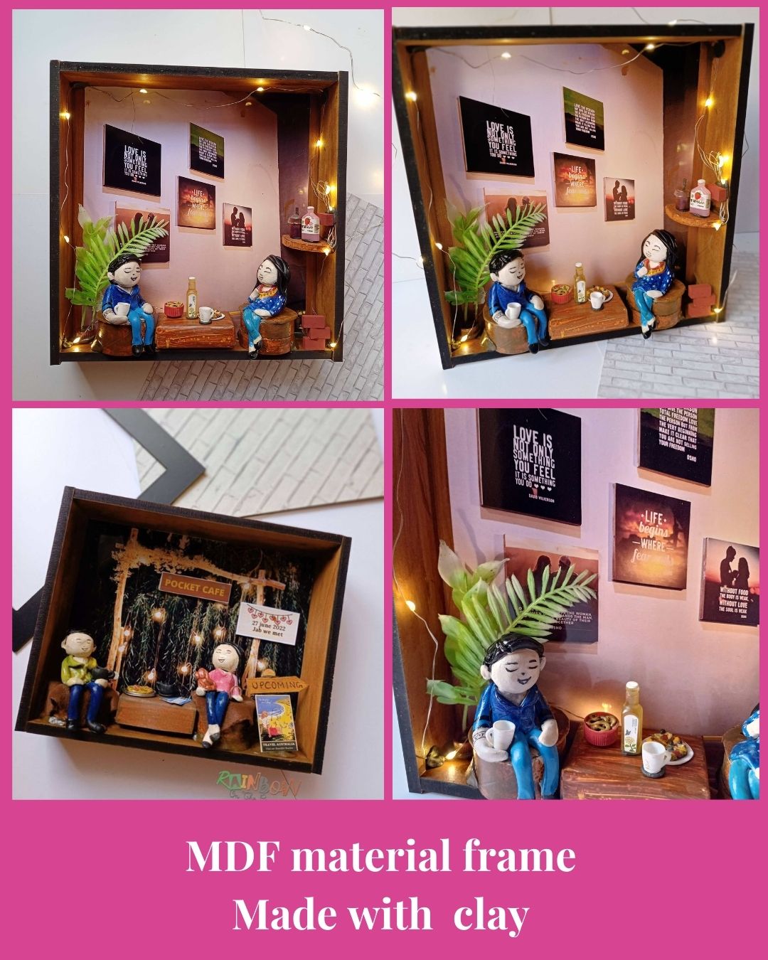 Mini Romantic Couple Shadow Box