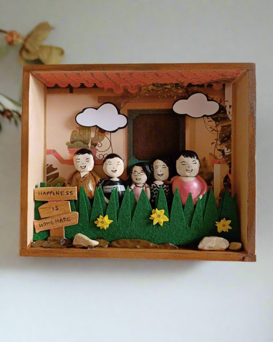 Personalized Family Pebble Art Frame