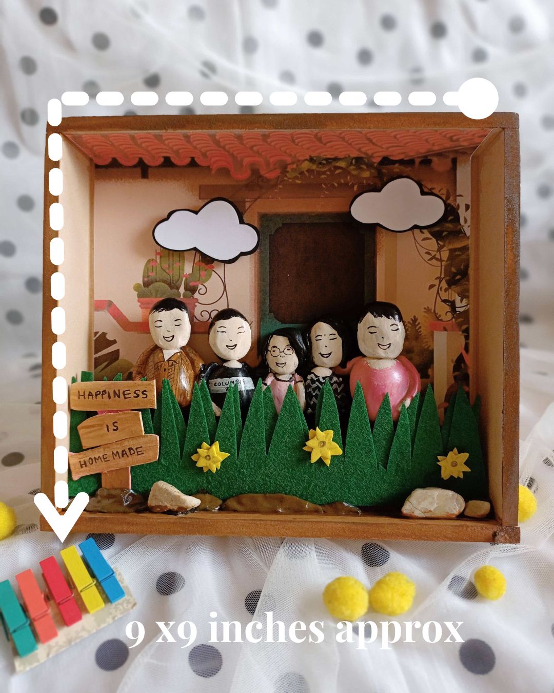 Personalized Family Pebble Art Frame