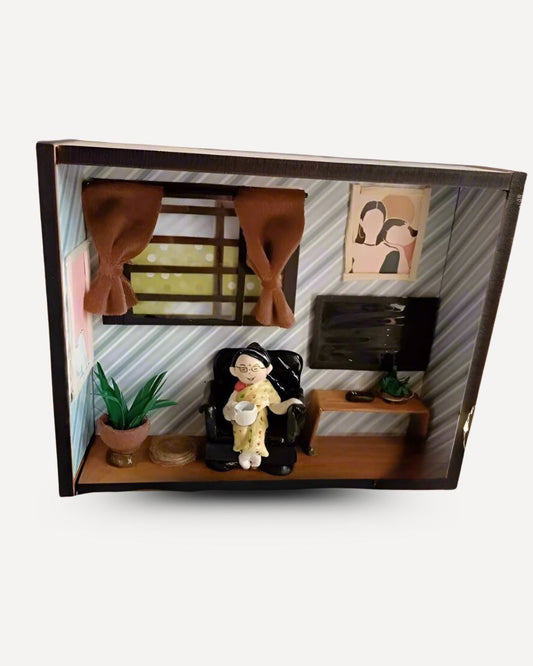 “For Aaji, With Love” – Grandparents Keepsake Mini Shadow Box