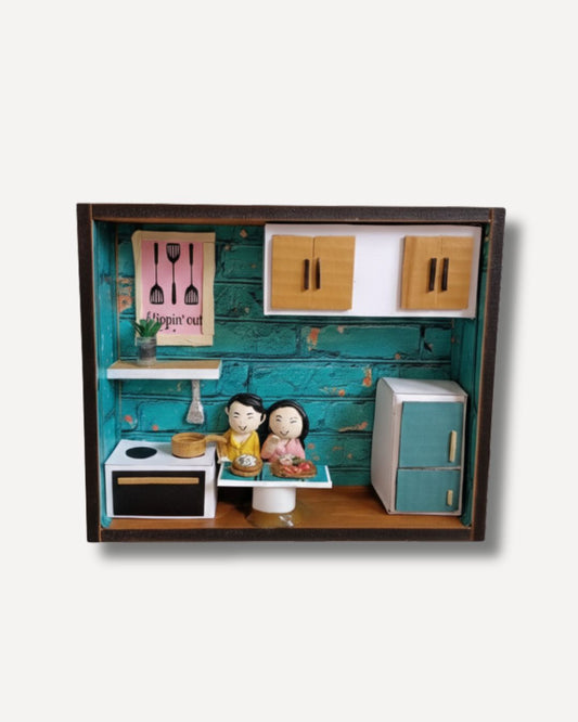 “Whisked with Love” – Kitchen Miniature Couple Frame