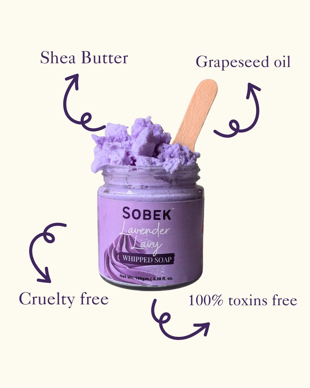 Lavender lavy purple whipped cream soap