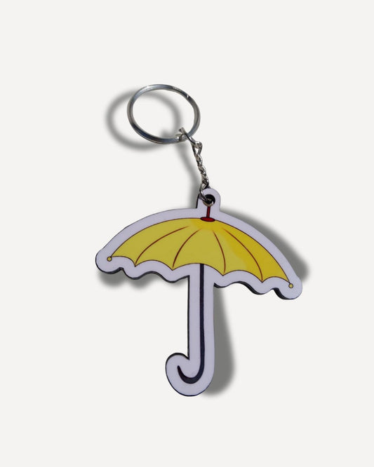 Rain & Romance – Yellow Umbrella Keychain