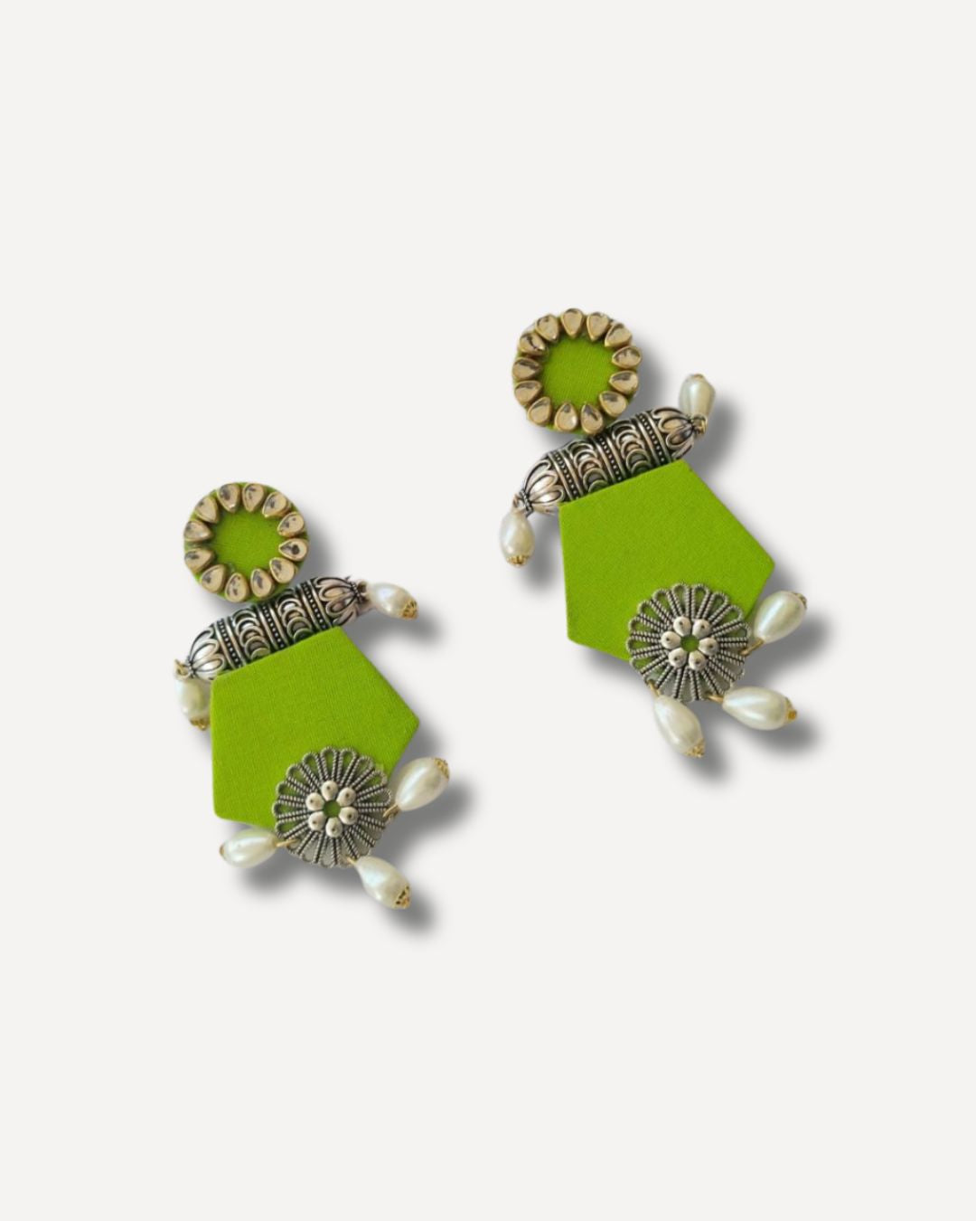 Pearl jhumka earrings