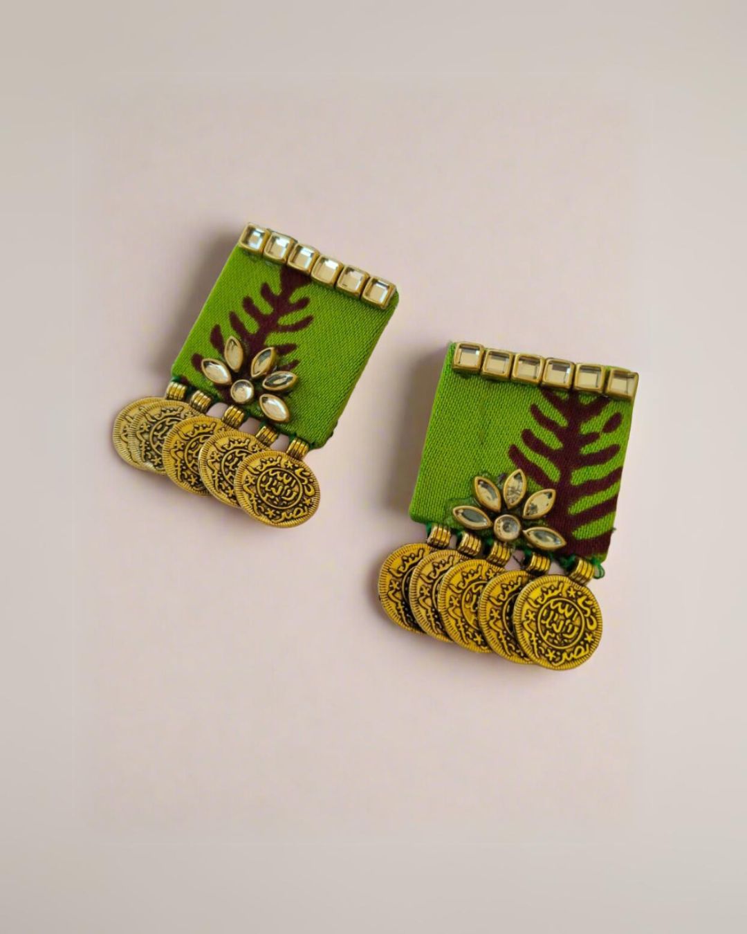 Colorful Gold drop earrings