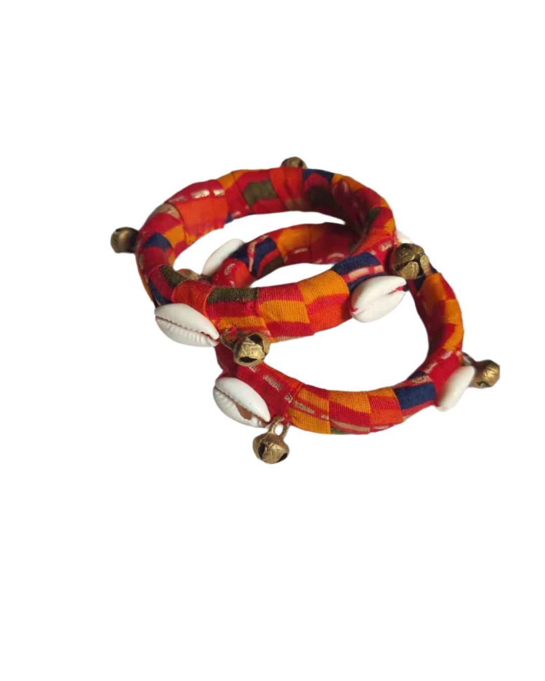 Orange Shell Multicolor Bangles