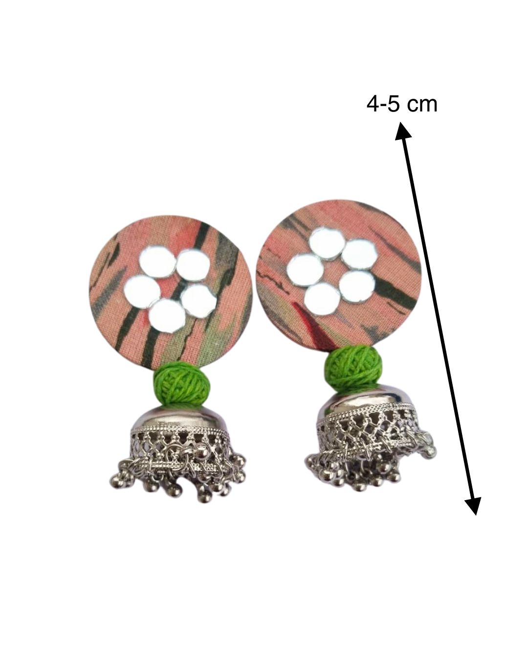 Boho Earthy Print Round Earrings