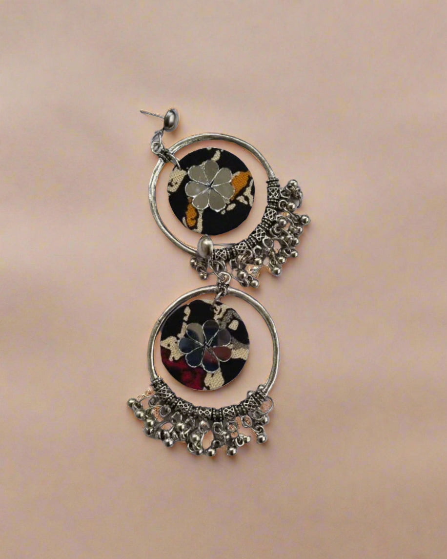 Oxidized Bali earrings