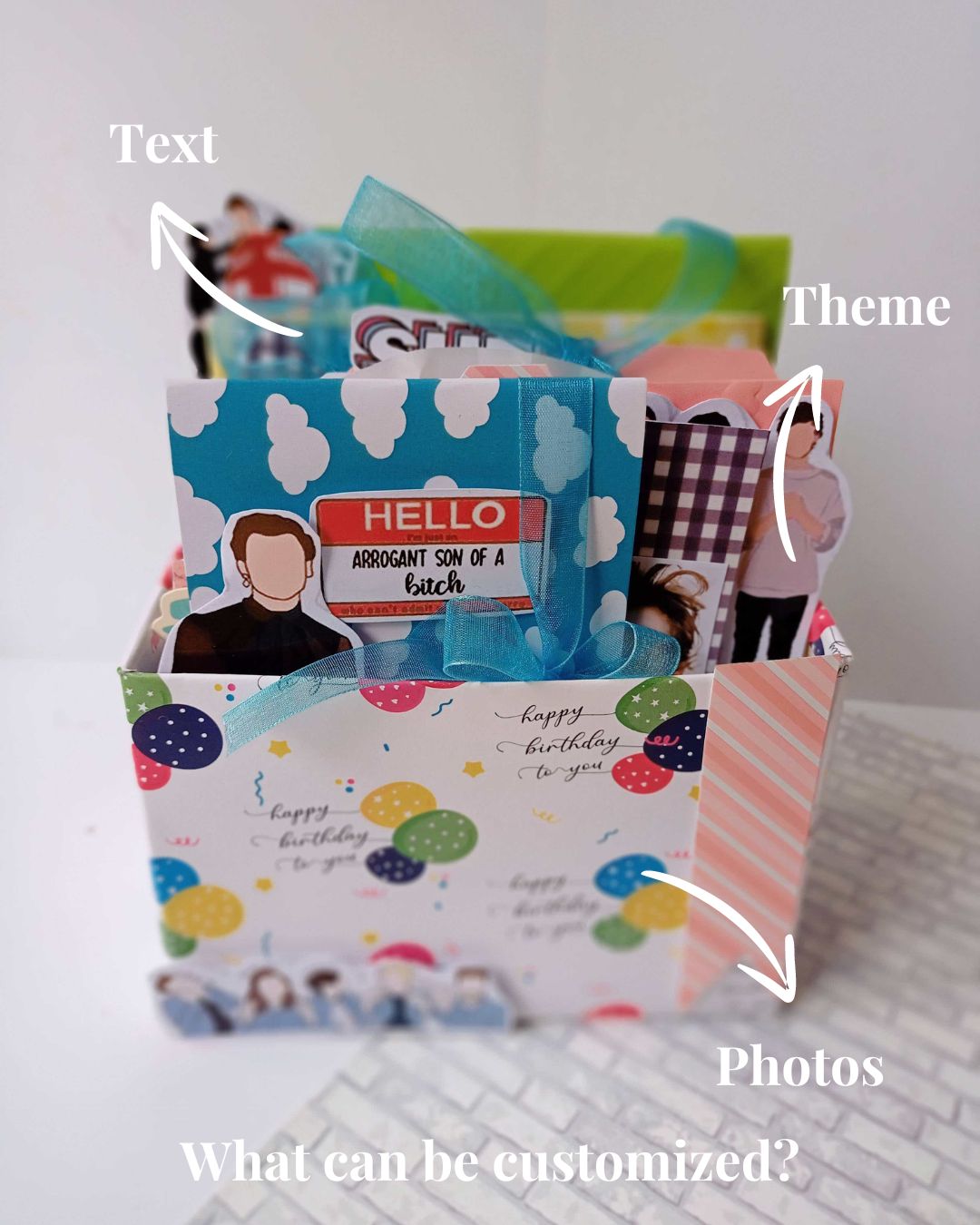 Personalized One Direction Theme Gift Box