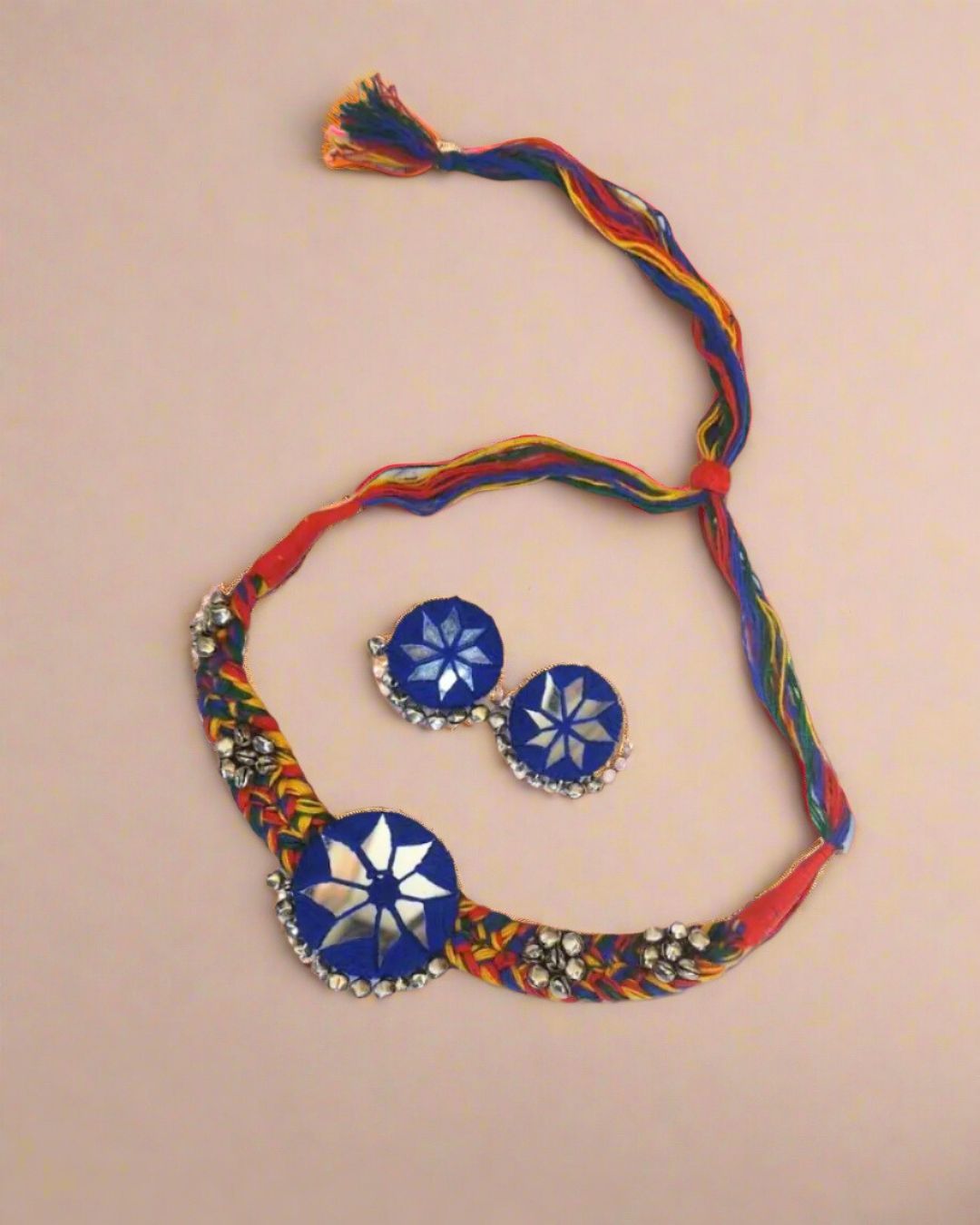 Royal Blue Mirror Choker Set