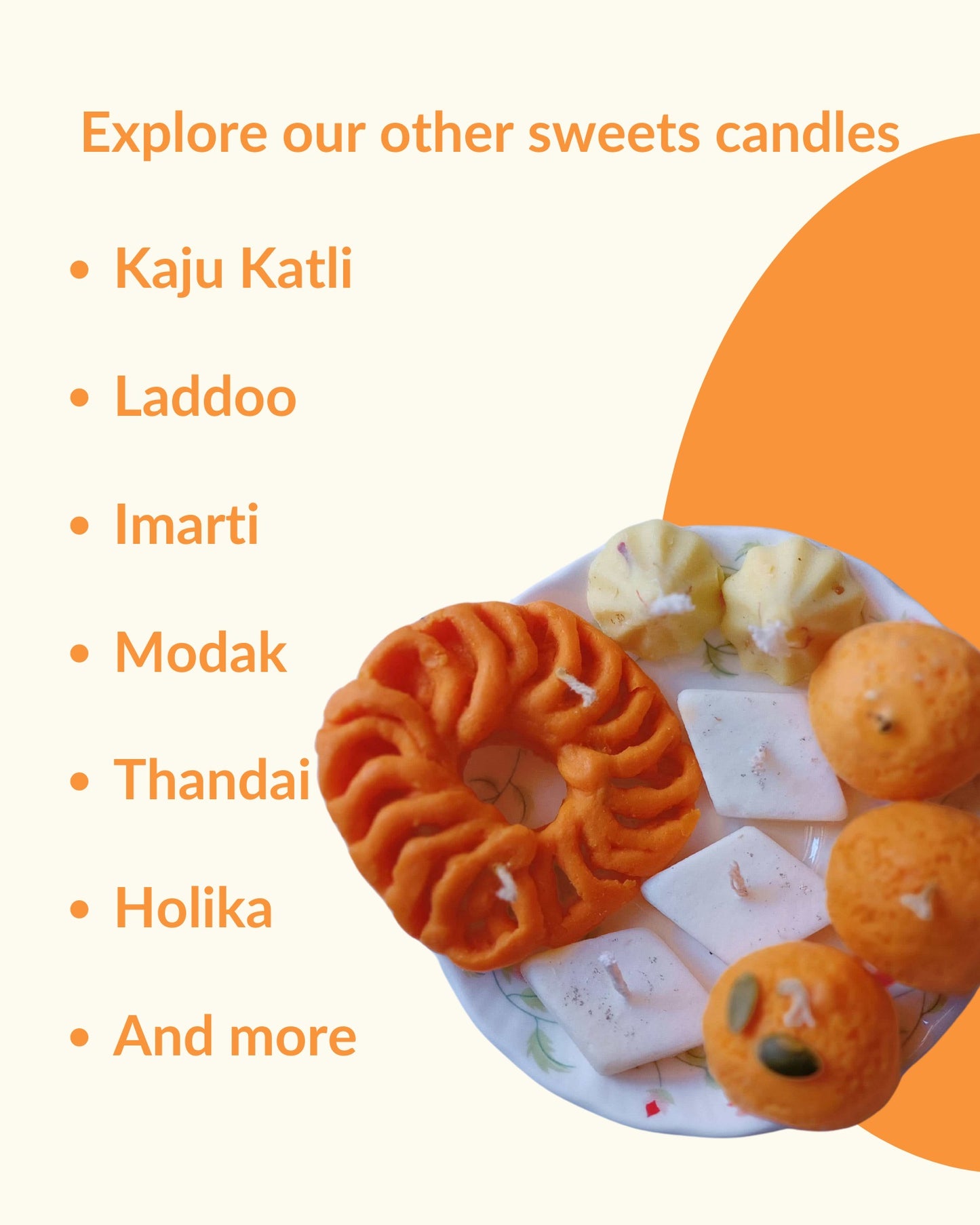 Laddoo Mithai Gift Candles Set of 4
