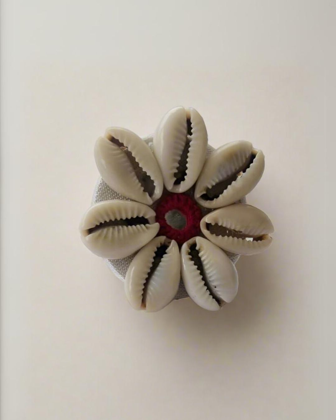 Shell cowry adjustable ring