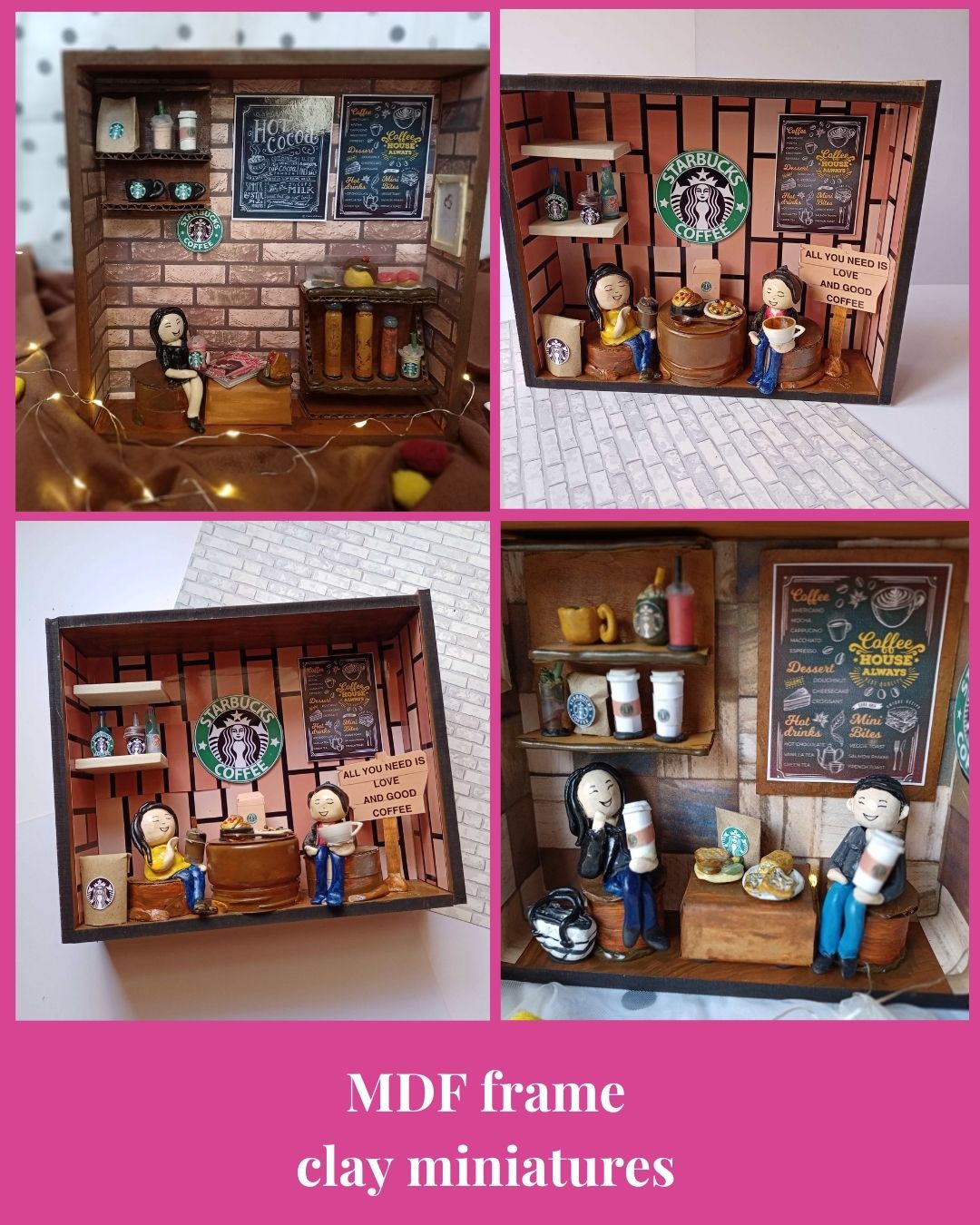 “Sips & Stories” – Starbucks Café Shadow Box