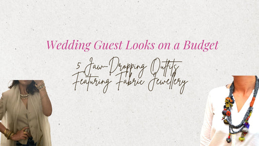 wedding guest looks with fabric jewelry