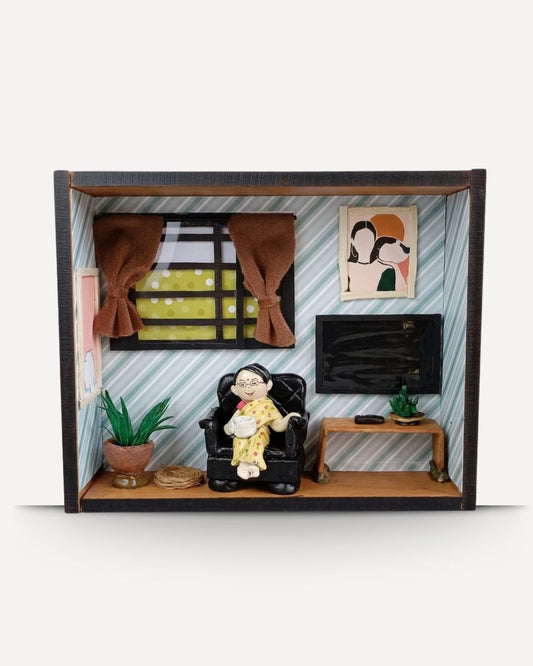 “For Aaji, With Love” – Grandparents Keepsake Mini Shadow Box