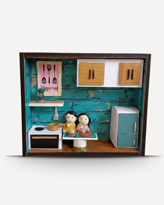 “Whisked with Love” – Kitchen Miniature Couple Frame