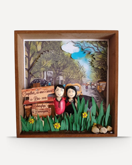 Couple Custom Pebble Art