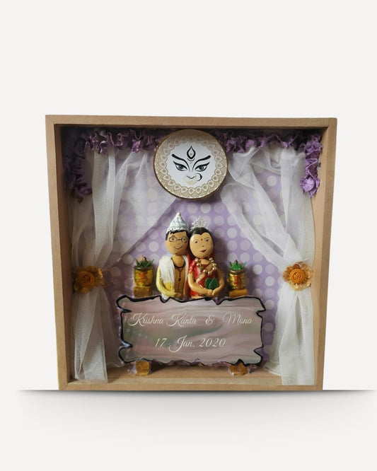 Bengali Couple Wedding Pebble Frame