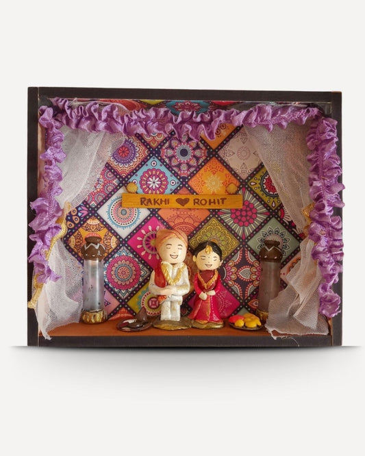 “Mini Shaadi Tales” – Custom Bride & Groom Figurines