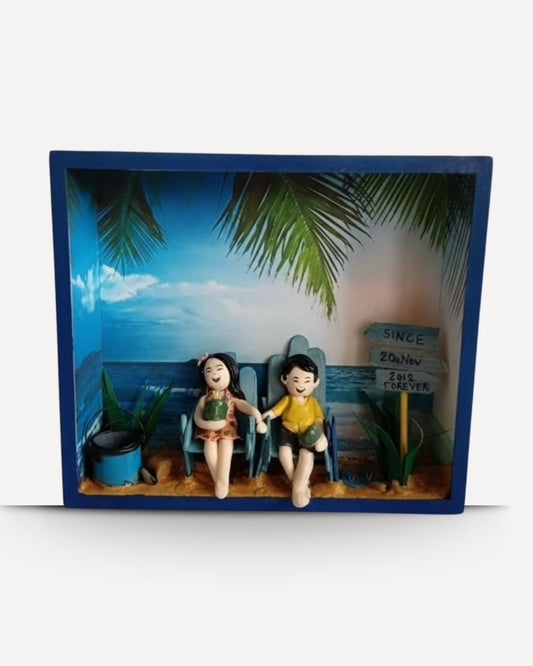 Miniature Couple Frame: Beach House-themed