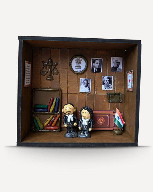 In Law & In Love - Couple Miniature Shadow Box
