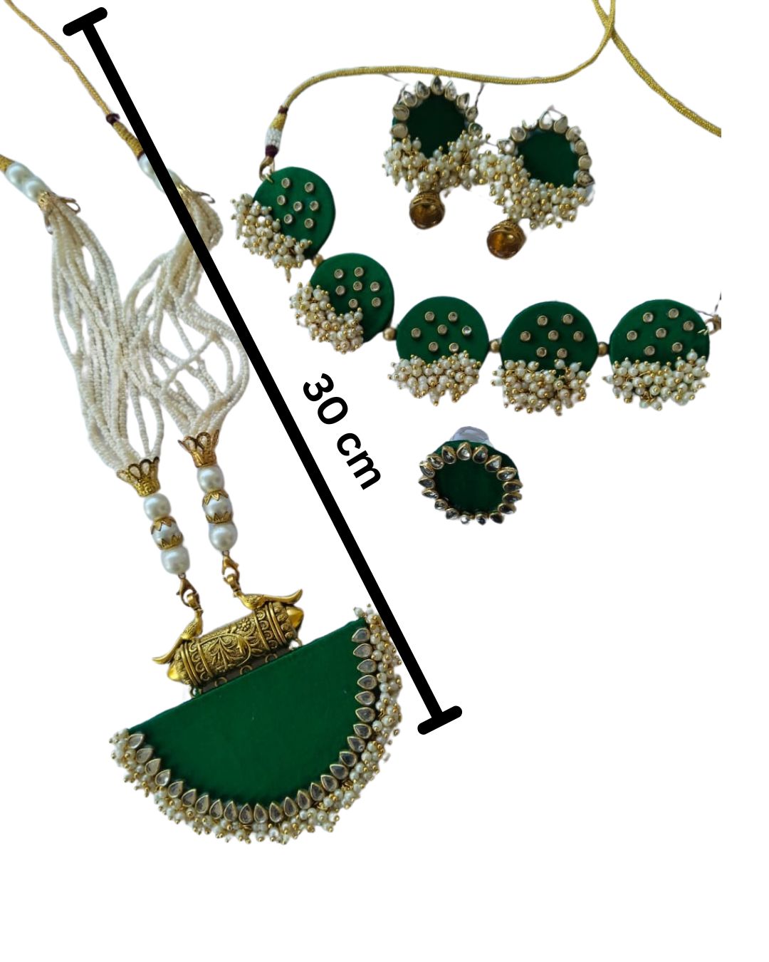 Dark Green Golden Choker set
