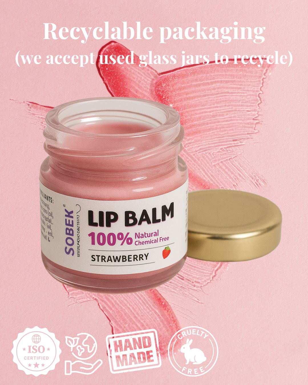 Berry Bliss: Strawberry Lip Balm butter 15 g