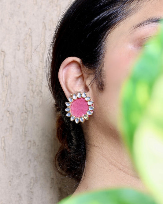 Kundan multicolor studs