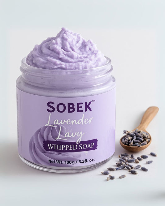 Lavender lavy purple whipped cream soap