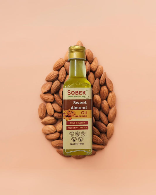 Sobek Naturals Sweet Almond Cold Pressed Vitamin E Oil 100 ML