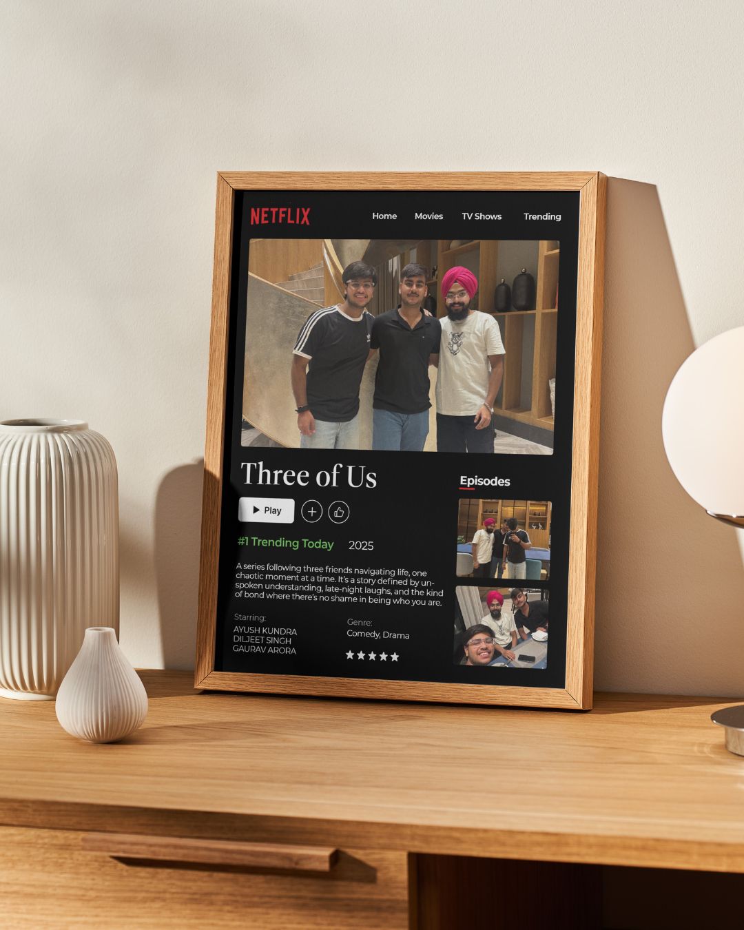 Customized Movies Netflix Photo Frame
