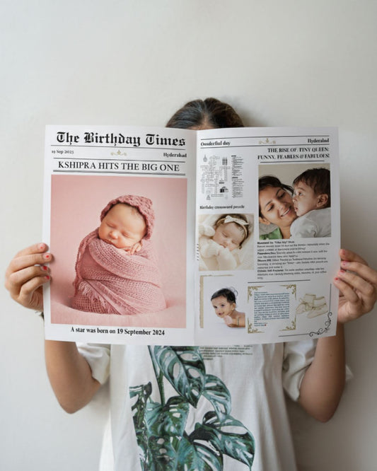 Personalized Baby Birthday Newspaper – Custom Keepsake Gift by Rainvas