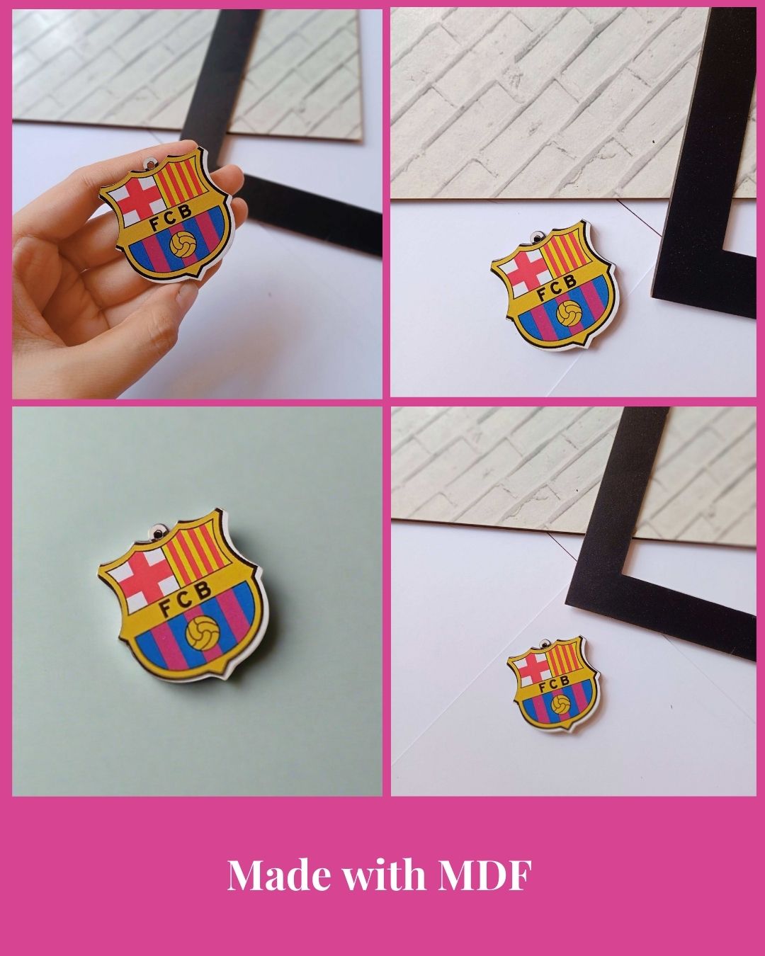 Barcelona Football Fan Keychain