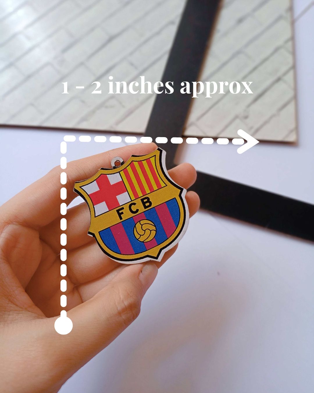 Barcelona Football Fan Keychain