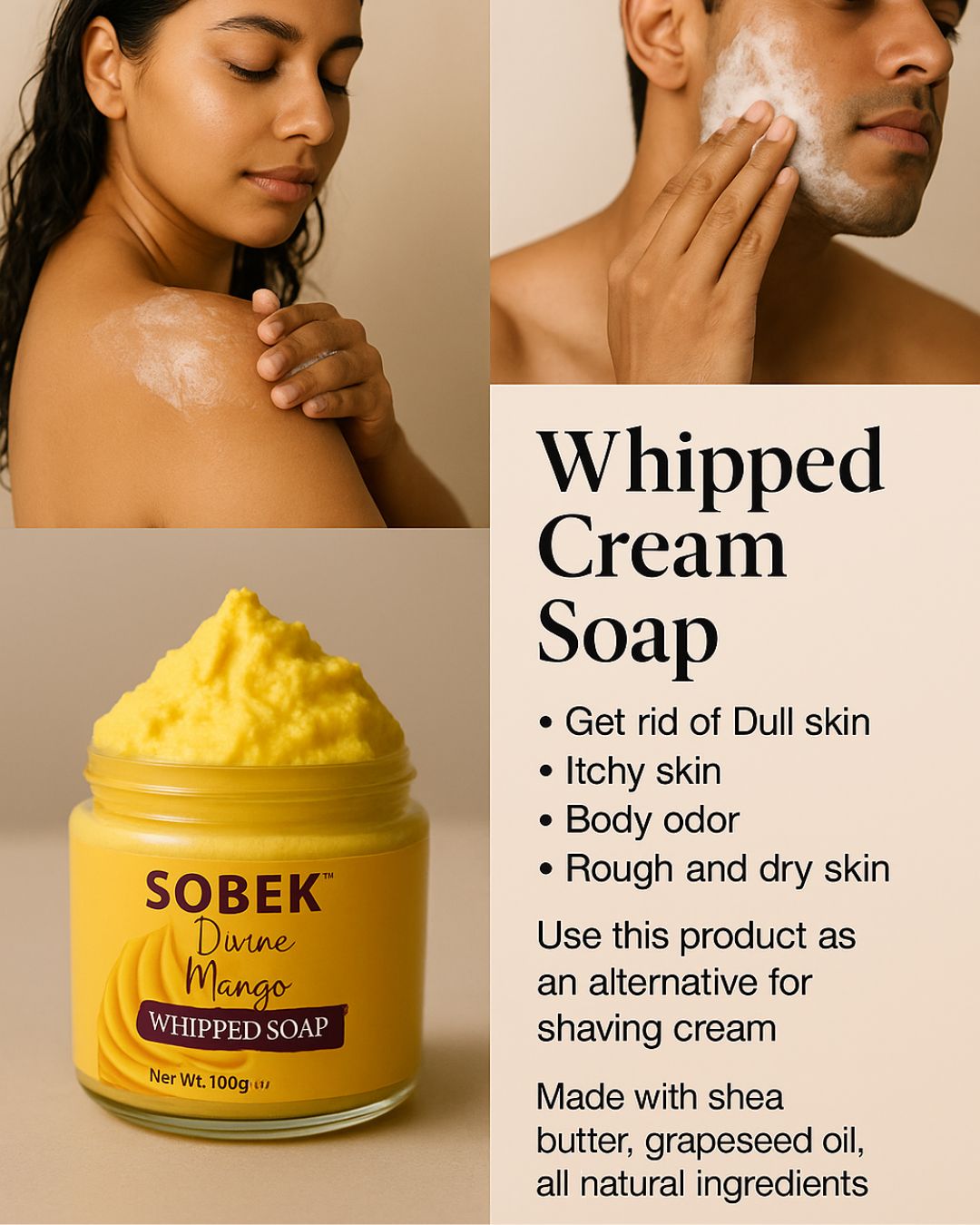 Divine mango whipped cream soap