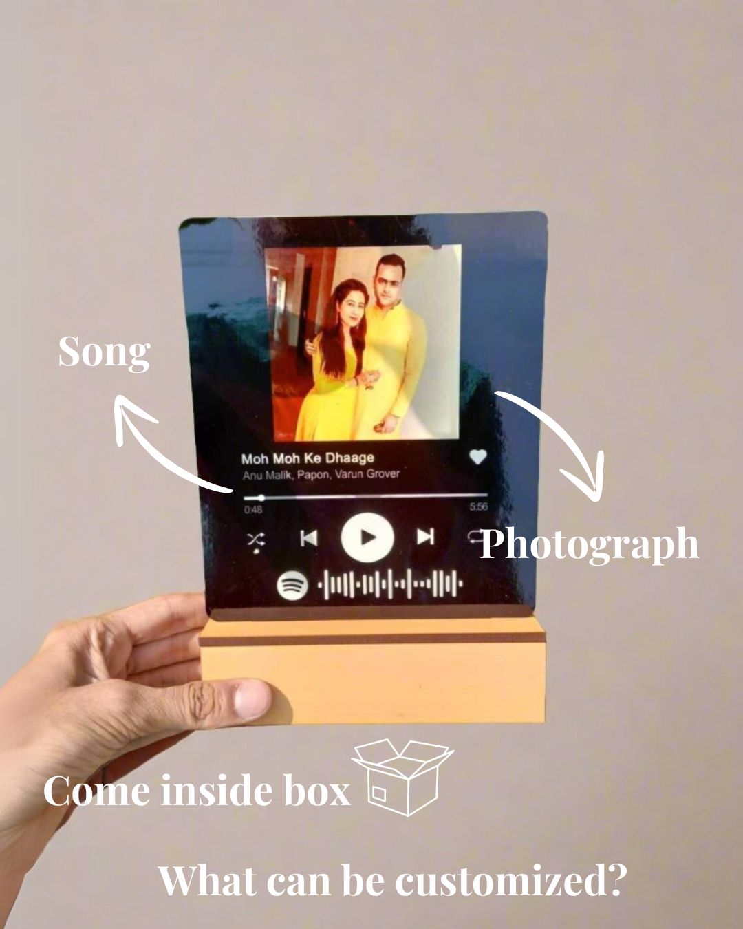 Black Spotify Frame & Message Holder