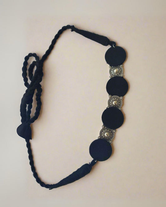 Black Silver Oxidized Choker