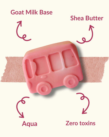 Joy Ride Kids' Bus Shaped Soap Goat Milk & Shea Butter (100g)