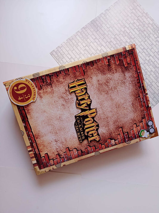 Chamber of the secrets theme harry potter personalized scrapbook layouts on white backdrop