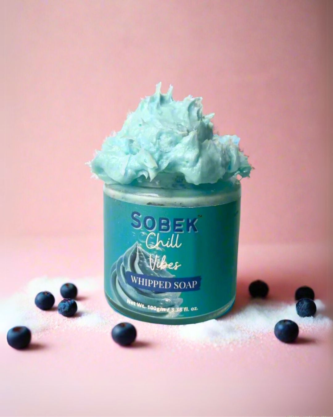 Chill vibes blue whipped cream soap