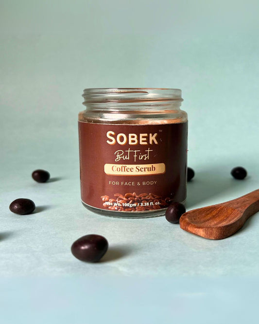 But first,coffee face and body scrub